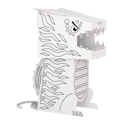 Papierfigur Cube Head Dino D3 zum Ausmalen 3D Spinosaurus Papierfigur Cube Head Dino D3 zum Ausmalen 3D Spinosaurus