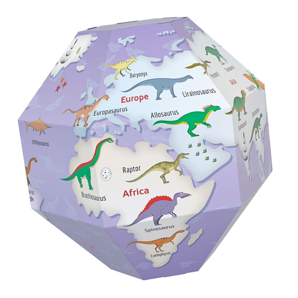 Globus 3D aus Kartonage 38 cm Dinosaurier