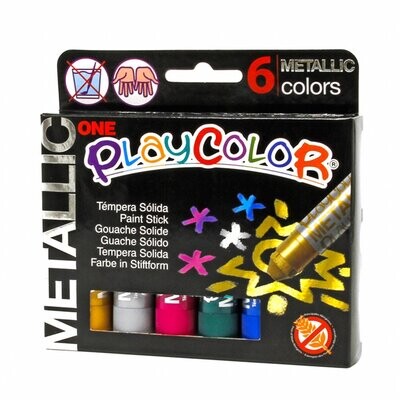 PlayColor Farbe in Stiftform Metallic One 6-er Set