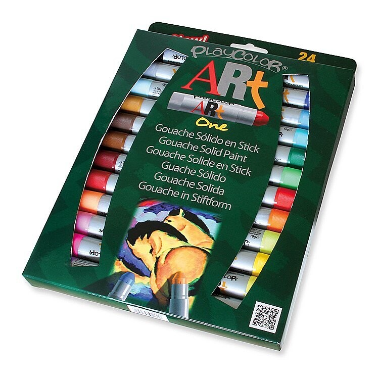 PlayColor Farbe in Stiftform Art One Gouache Paint Stick 24-er Set