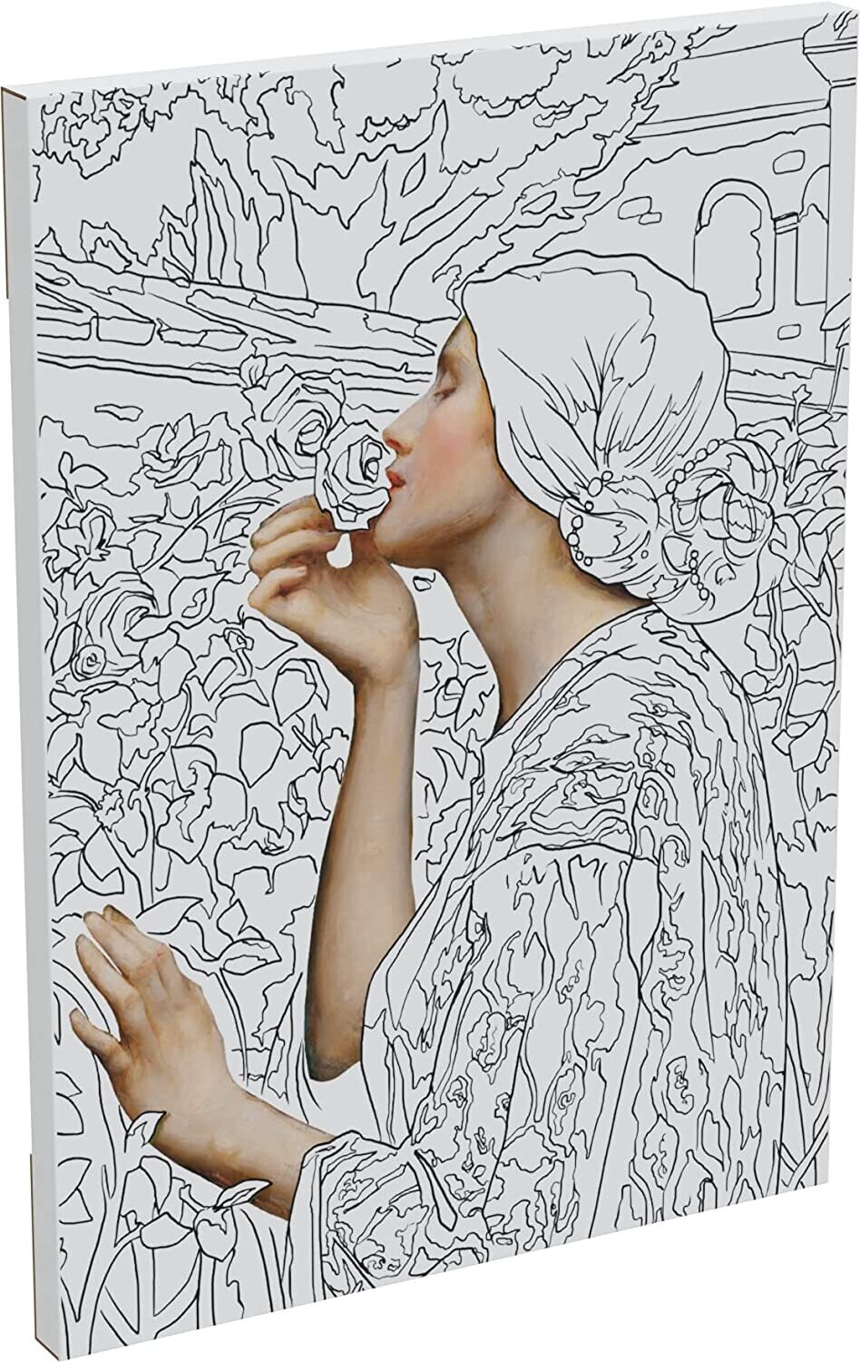 Ausmalbild "The Soul of the Rose" -  Malen und Entspannen für Teens und Erwachsene