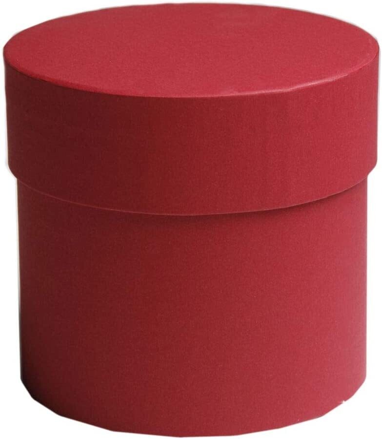 Runde Box Geschenkebox mit Deckel 150 x 150 mm Flower Box rot