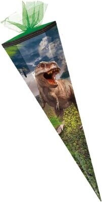 Große Schultüte Wundertüte Zuckertüte Einschulung 85 cm eckig Motiv Dinosaurier T-Rex