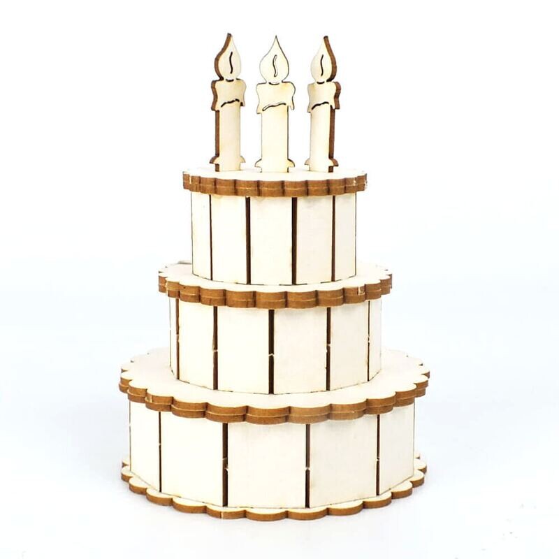 Mini Puzzle 3D Figur aus Karton DIY Torte Miniaturwelten ca 50 x 90 mm 1484