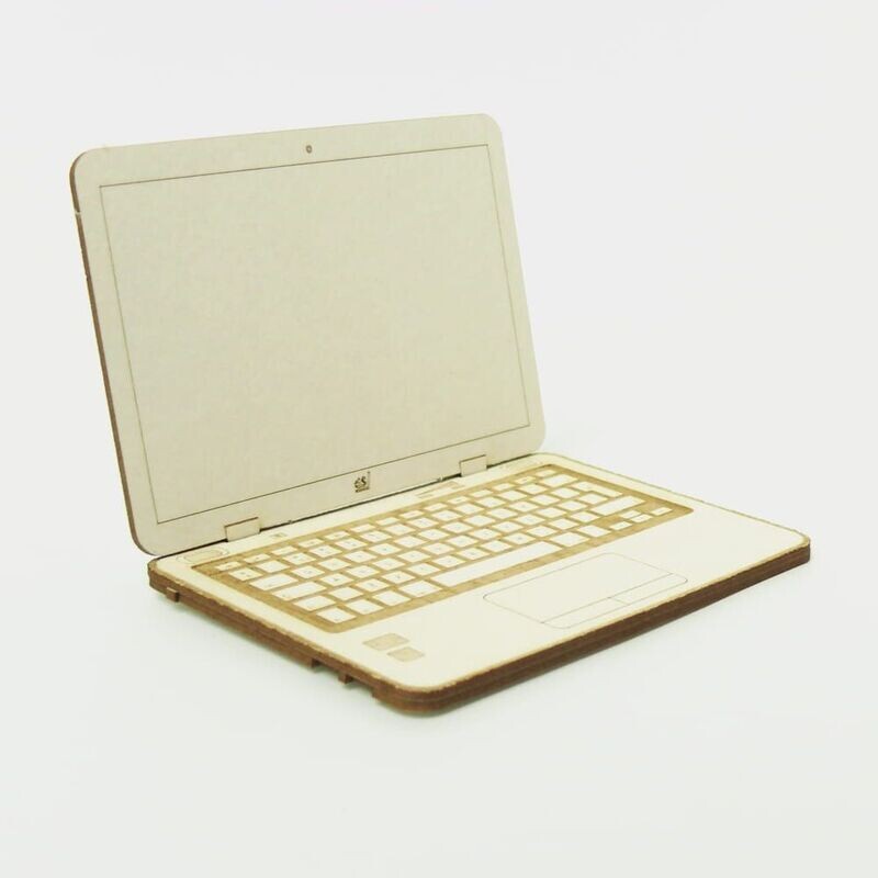 Mini Puzzle 3D Figur aus Karton DIY Laptop 1481 Miniatur 86 x 65 x 60 mm