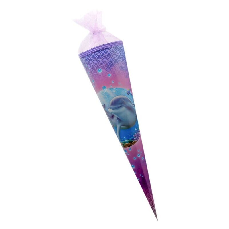 Runde Schultüte Wundertüte Zuckertüte Einschulung 70 cm Motiv Delfin