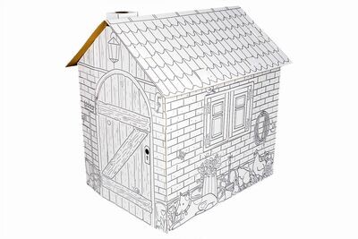 Haus Bauernhof aus Karton zum Ausmalen Haus Bauernhof aus Karton zum Ausmalen