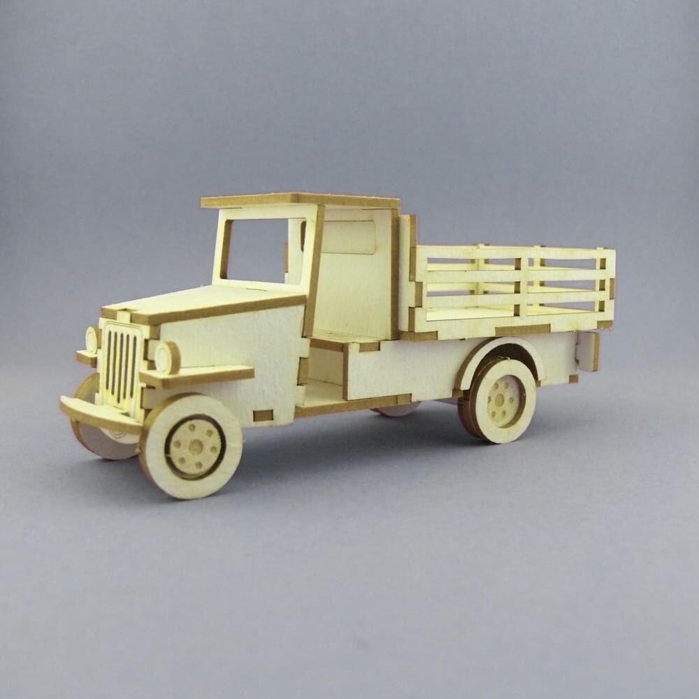 Mini Puzzle Figur 3D aus Karton DIY Truck 1077 Miniaturwelten 100 x 42 x 38 mm