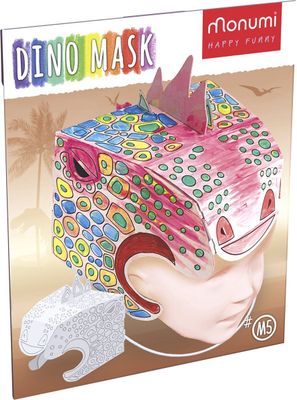 Papiermaske Dinosaurier Bastelset 3D zum Bemalen M5 Stegosaurus