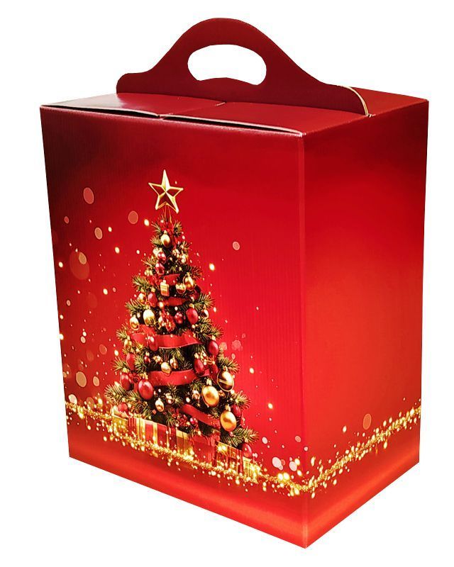 Geschenkbox Weihnachten Weihnachtsbaum rot groß 290 x 190 x 350