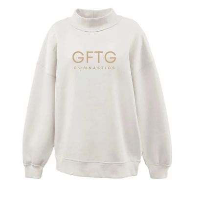 Mock Neck Embroidered Sweatshirt