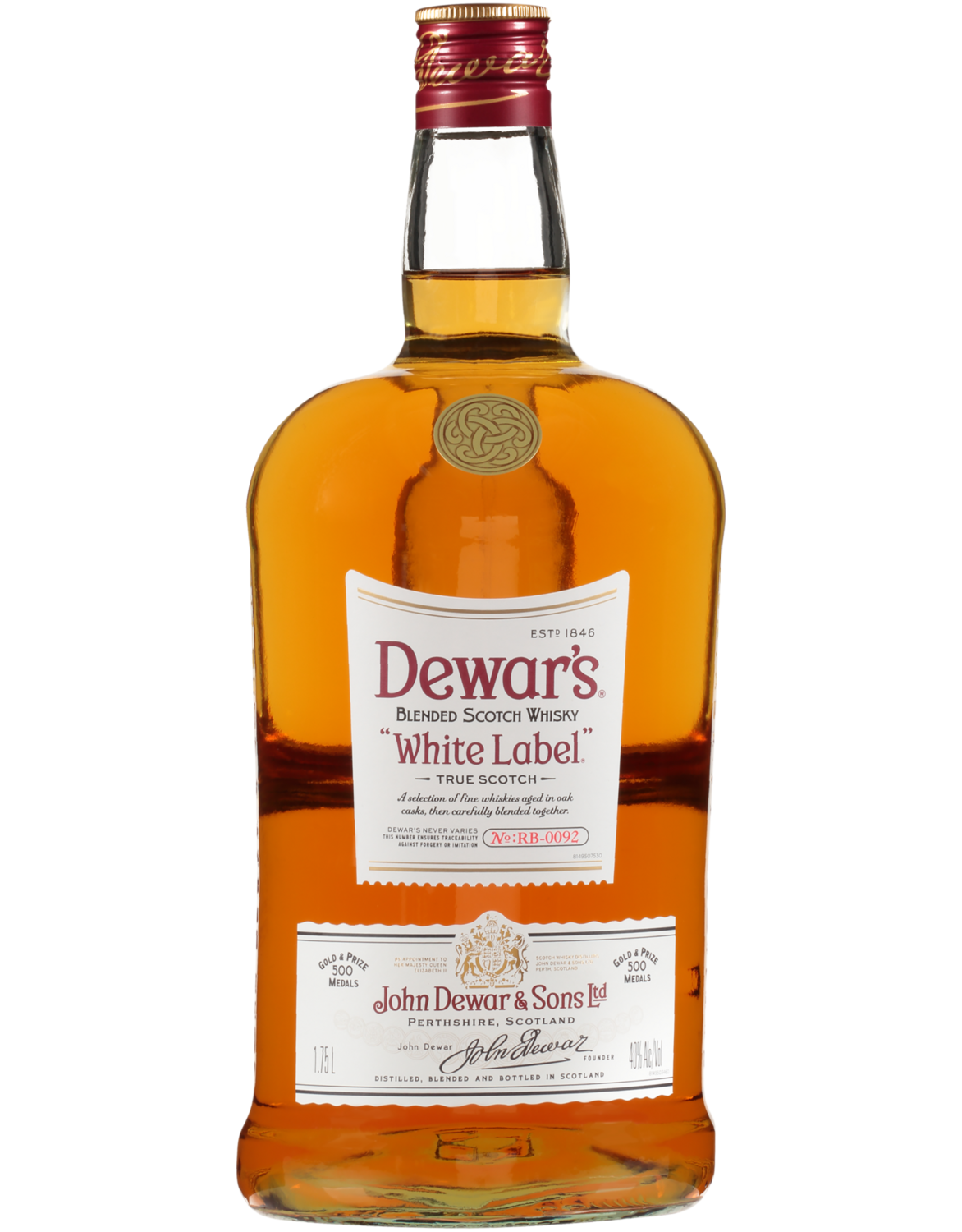 DEWAR&#39;S WHITE LABEL  BLENDED SCOTCH WHISKEY 1.75L