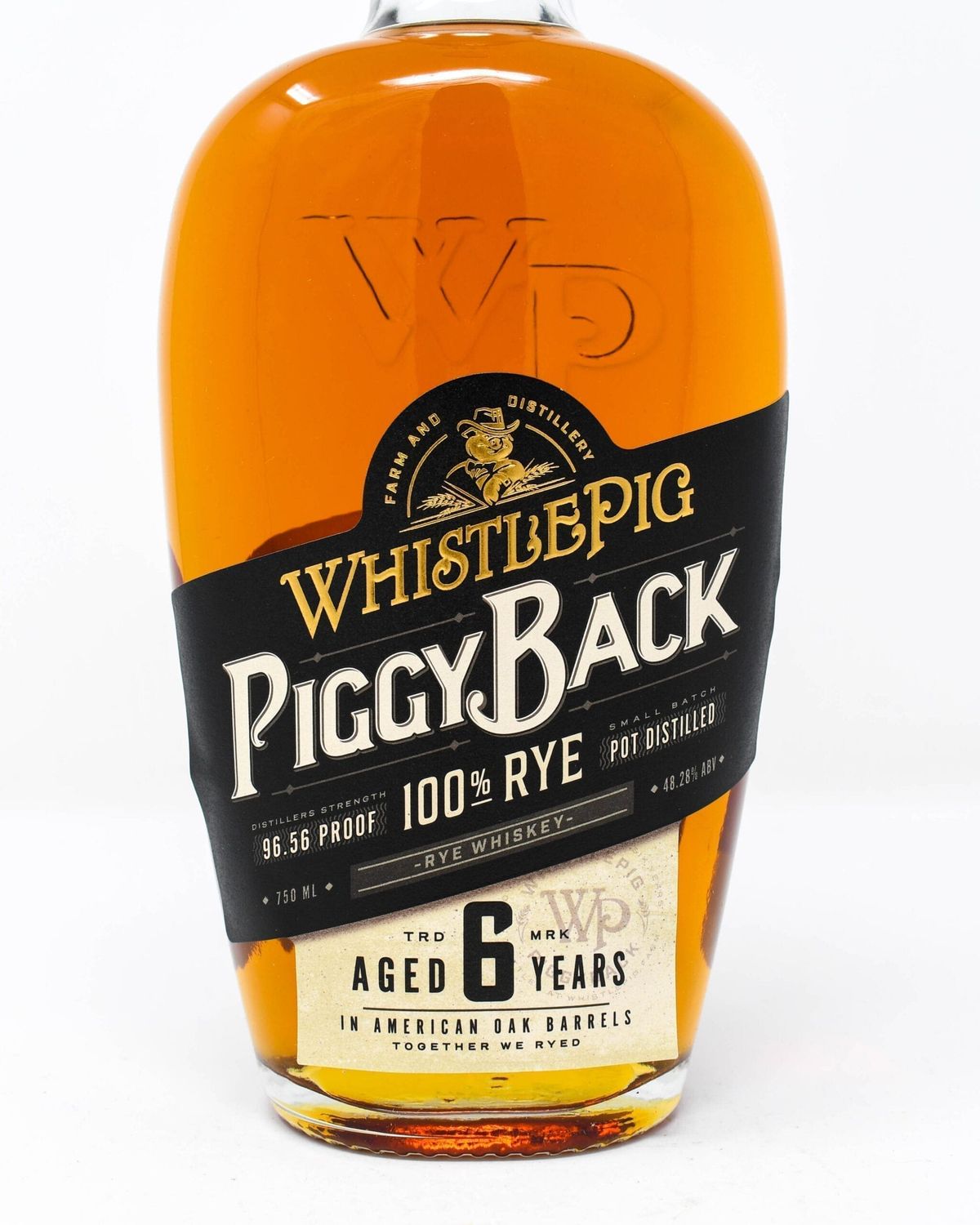 WHISTLE PIG PIGGY BACK BOURBON WHISKEY 750ML AGED 6 YEARS