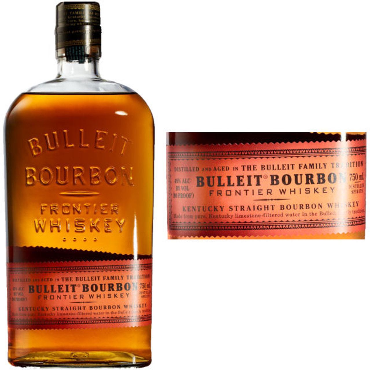 BULLEIT KENTUCKY STRAIGHT BOURBON WHISKEY 1L
