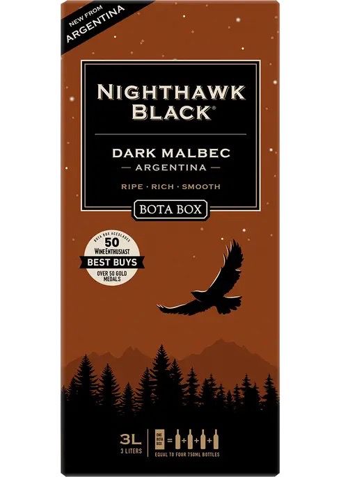 BOTA BOX NIGHTHAWK BLACK DARK MALBEC 3L