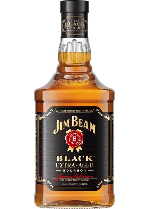 JIM BEAM BLACK EXTRA AGED BOURBON WHISKEY 750ML