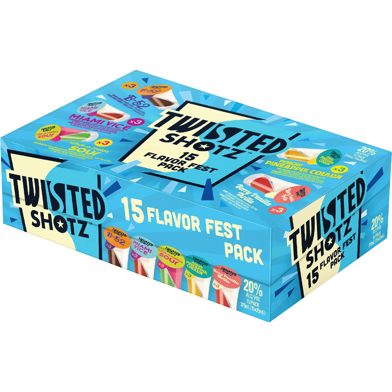TWISTED SHOTZ FLAVOR FEST 15PK 375ML