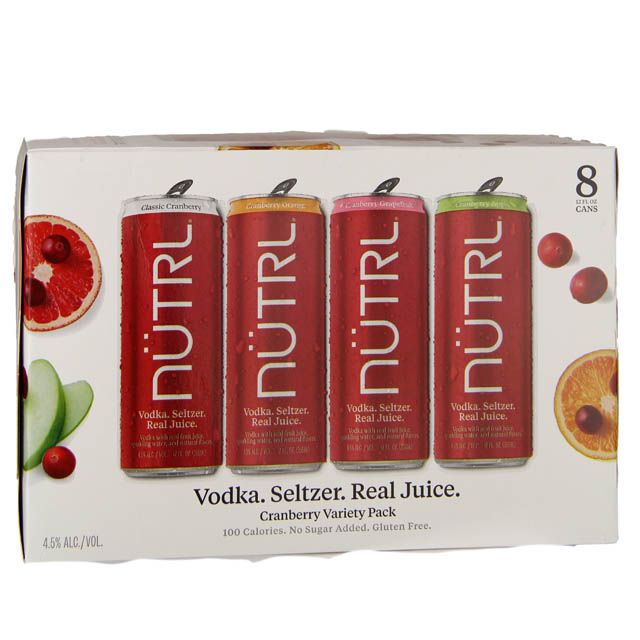 NUTRAL VODKA CRANBERRY VARIETY 8PK/355ML