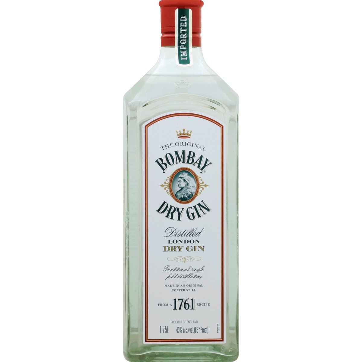 BOMBAY DRY DISTILLED LONDON DRY 1.75L