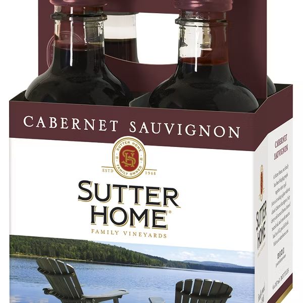 SUTTER HOME CAB SAUVIGNON 4PK/187ML