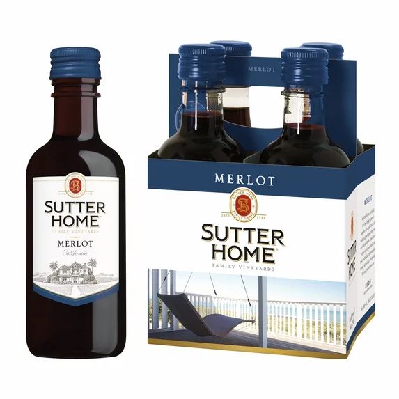 SUTTER HOME MERLOT 4PK/187ML