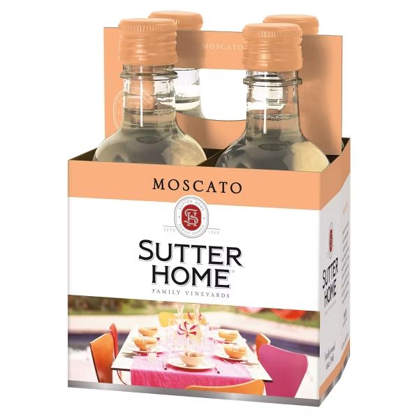 SUTTER HOME MOSCATO 4PK/187ML