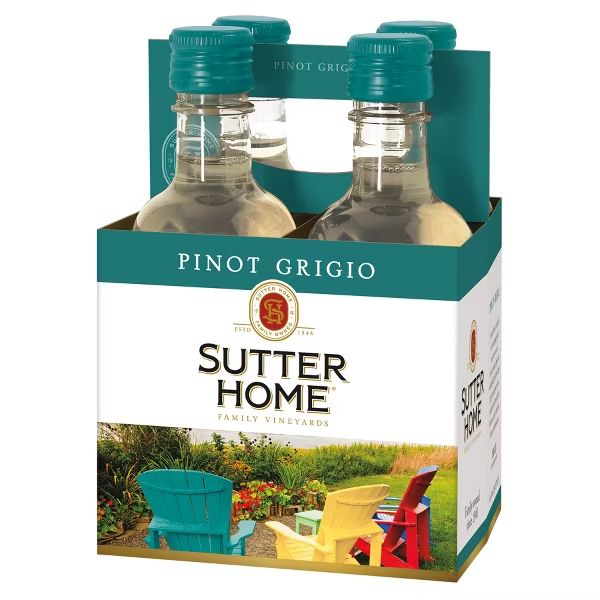 SUTTER HOME PINOT GRIGIO 4PK/187ML