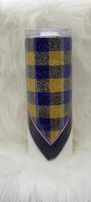 20oz V Split Plaid
