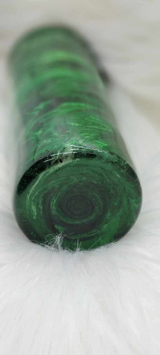 20oz Skinny Green Swirl