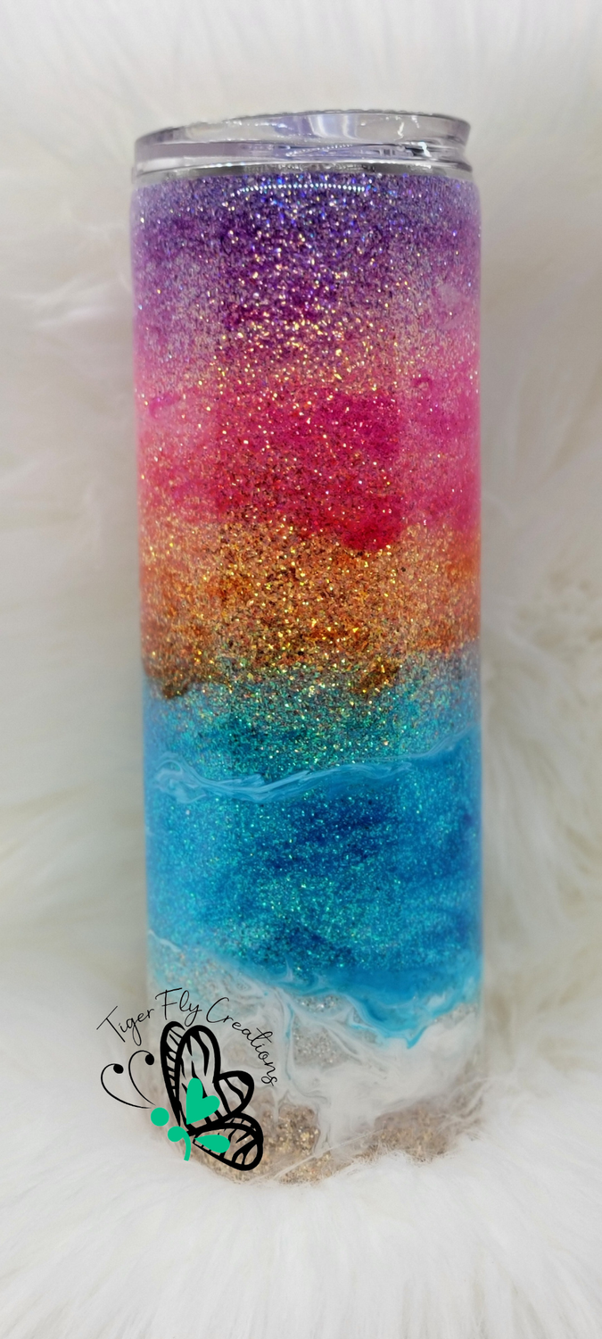 30oz Skinny Sunset Beach Resting Beach Face