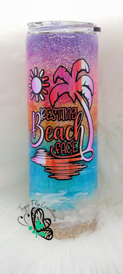30oz Skinny Sunset Beach Resting Beach Face