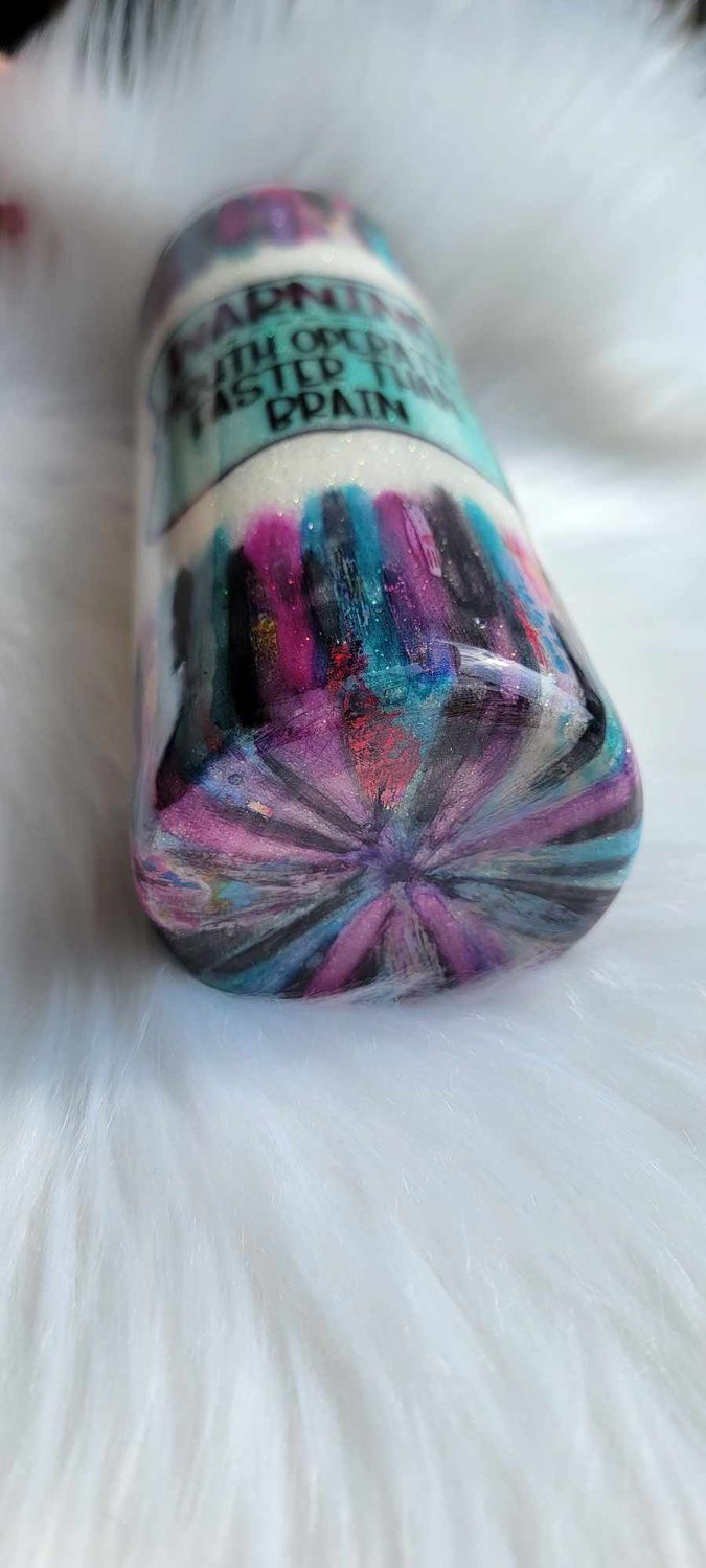 20oz Alcohol Ink Brush Stroke Mouth Operates Faster Than Brain