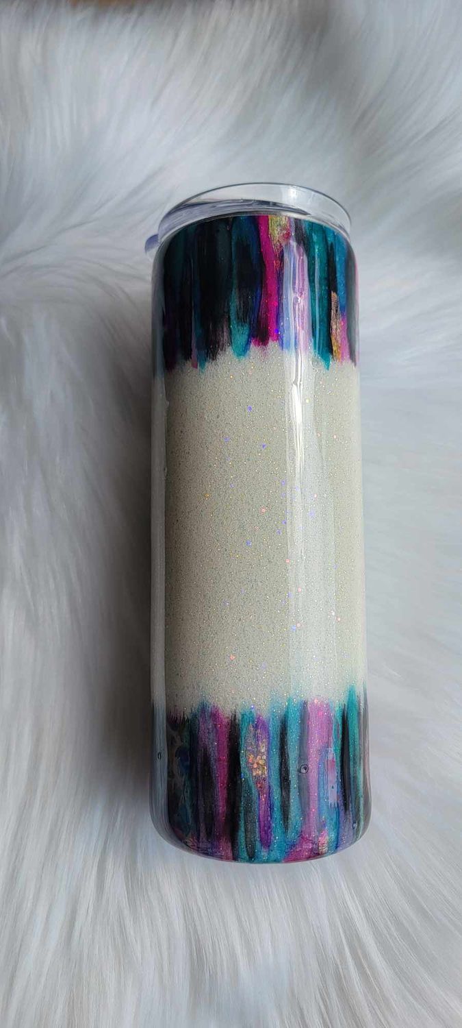 20oz Alcohol Ink Brush Stroke Mouth Operates Faster Than Brain