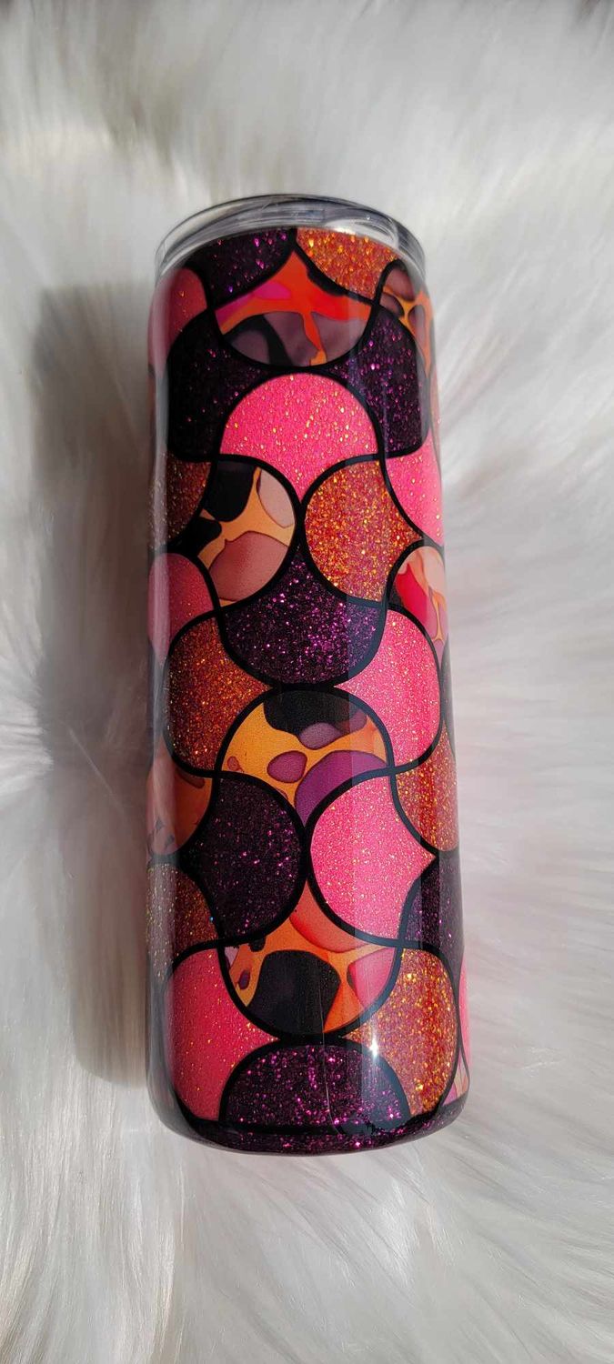 20oz Skinny Retro Wave Design