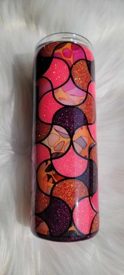 20oz Skinny Retro Wave Design