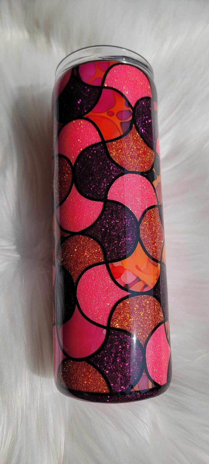 20oz Skinny Retro Wave Design