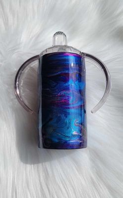 12oz Duo Purple/Blue/Black swirl 2 Screw on lids