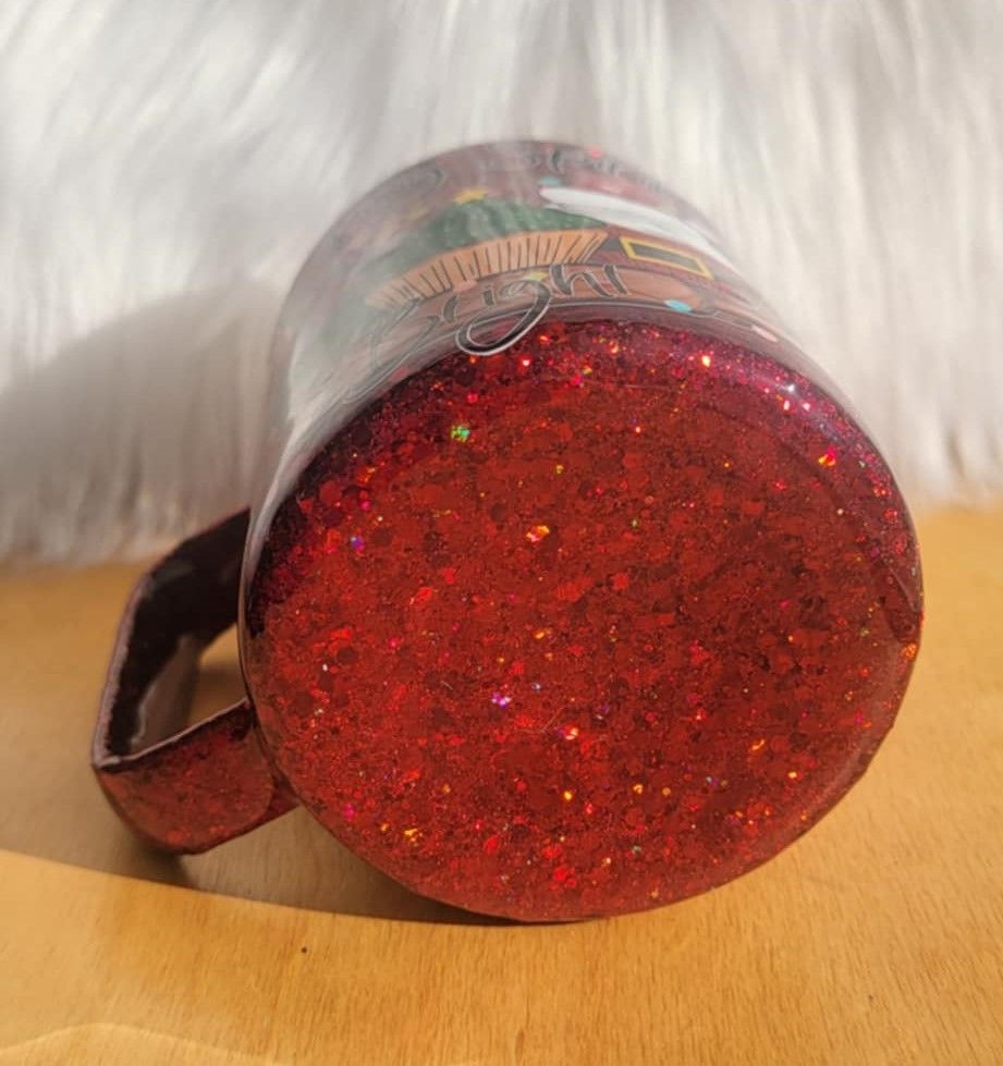 12oz Red Glitter Baking Spirits Bright Mug