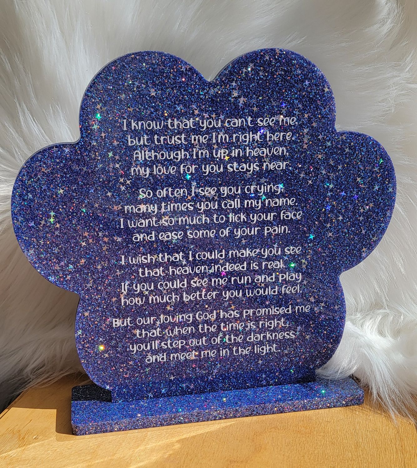 Dog Paw Memorial Plaque (You choose the colors)