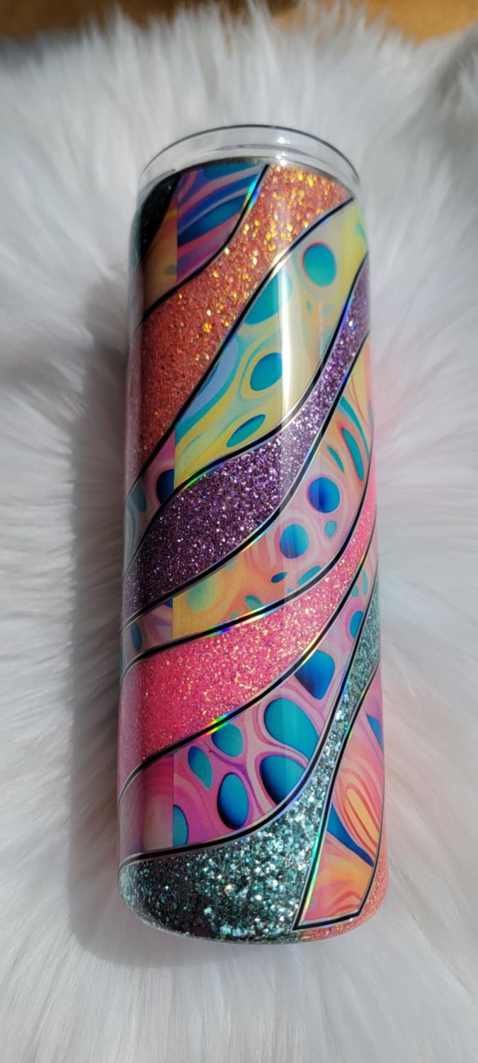 20oz Swirl with Stars of vinyl