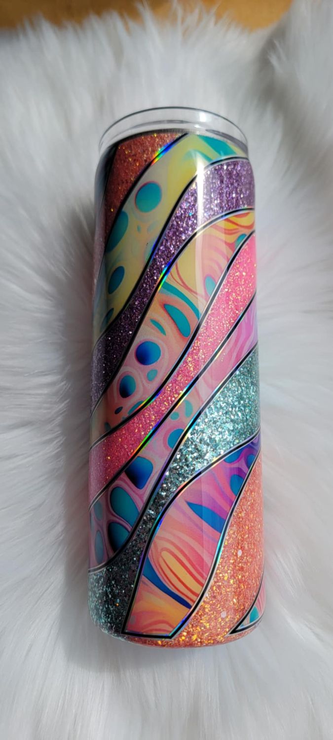 20oz Swirl with Stars of vinyl