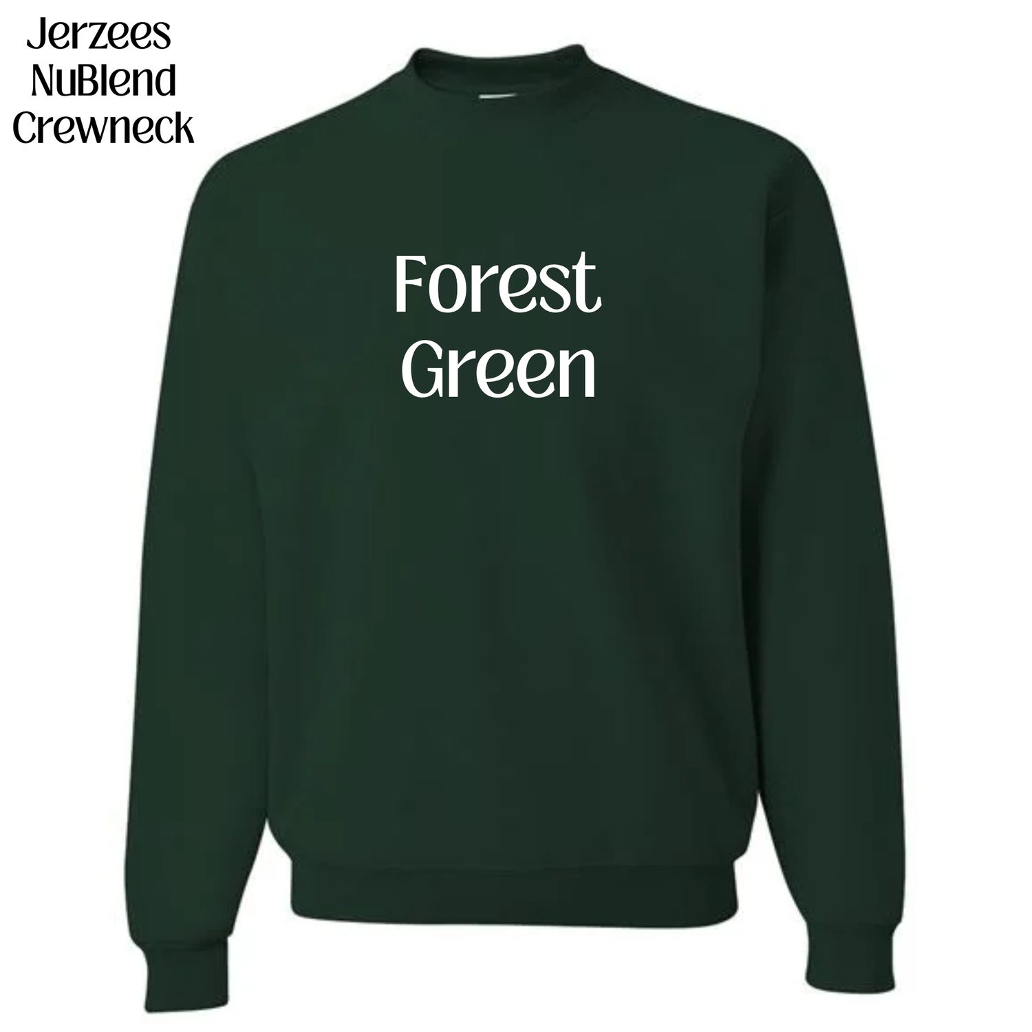 All Crewneck Jerzees NuBlend colors available (subject to change if unavailable from vendors)