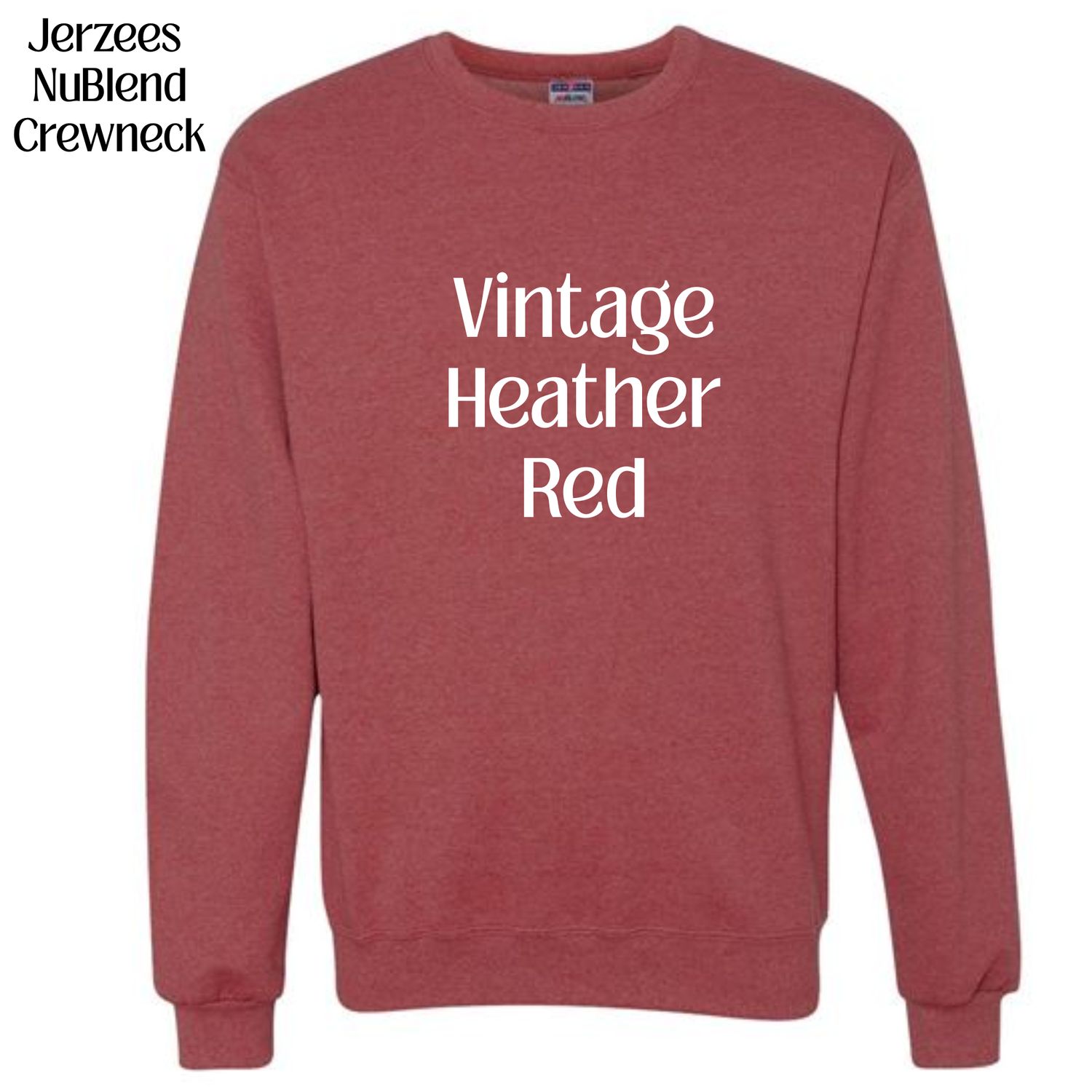 All Crewneck Jerzees NuBlend colors available (subject to change if unavailable from vendors)