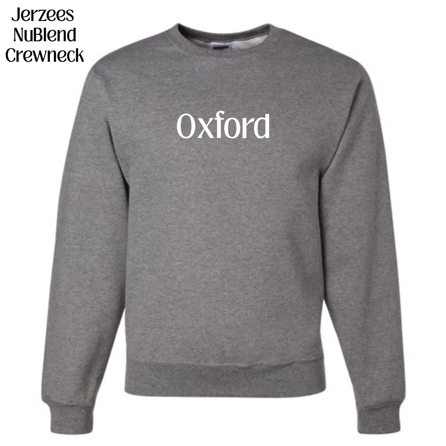 All Crewneck Jerzees NuBlend colors available (subject to change if unavailable from vendors)