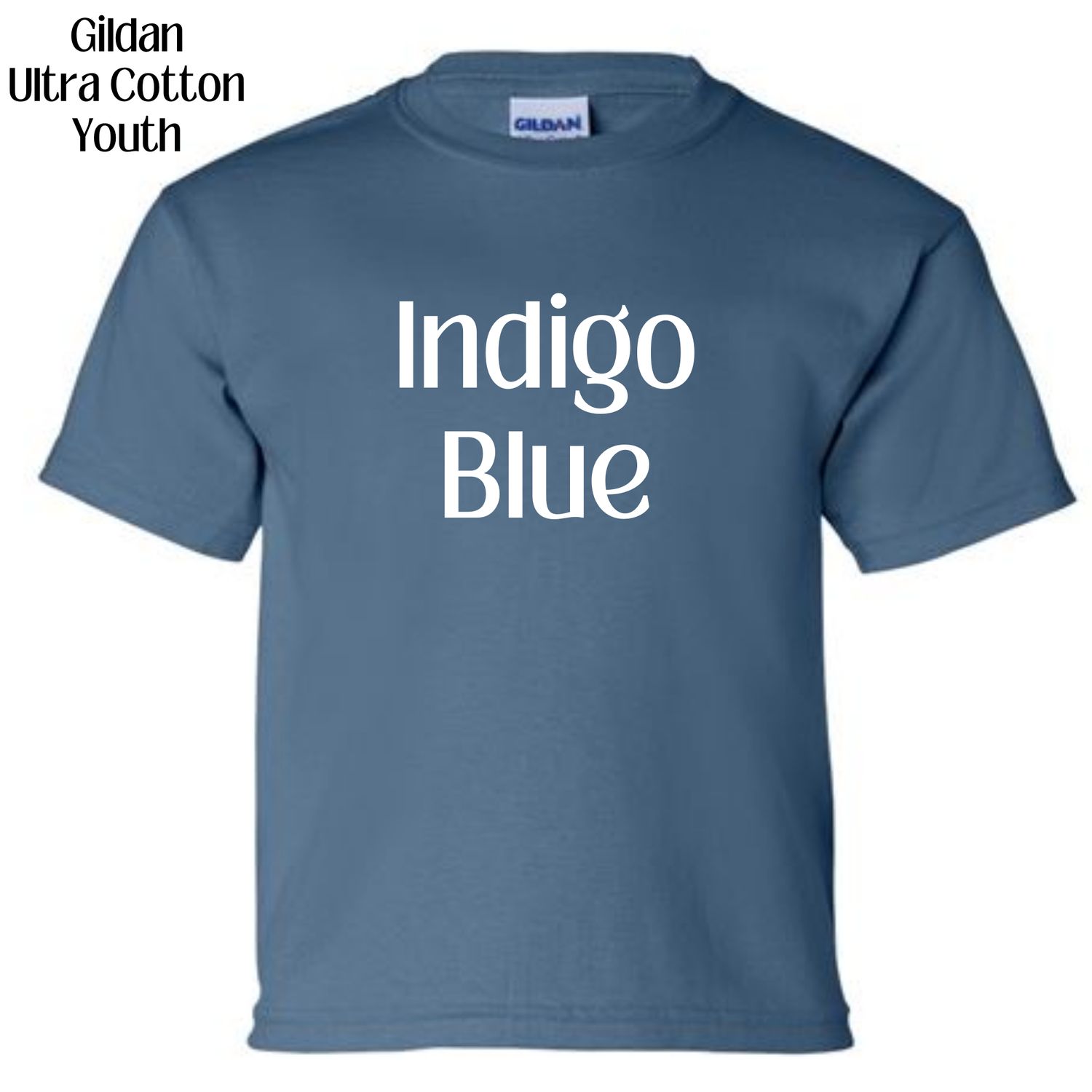 All Gildan Ultra Cotton YOUTH colors available (subject to change if unavailable from vendors)