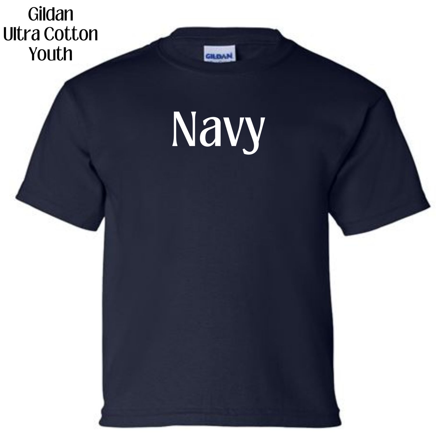 All Gildan Ultra Cotton YOUTH colors available (subject to change if unavailable from vendors)