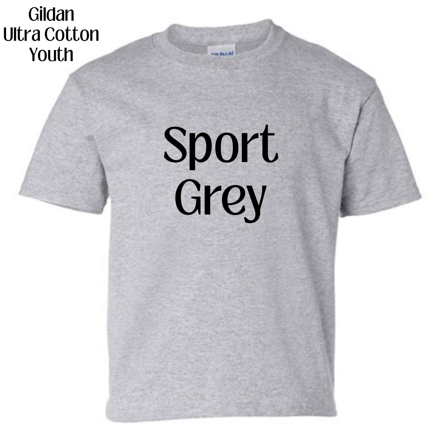 All Gildan Ultra Cotton YOUTH colors available (subject to change if unavailable from vendors)