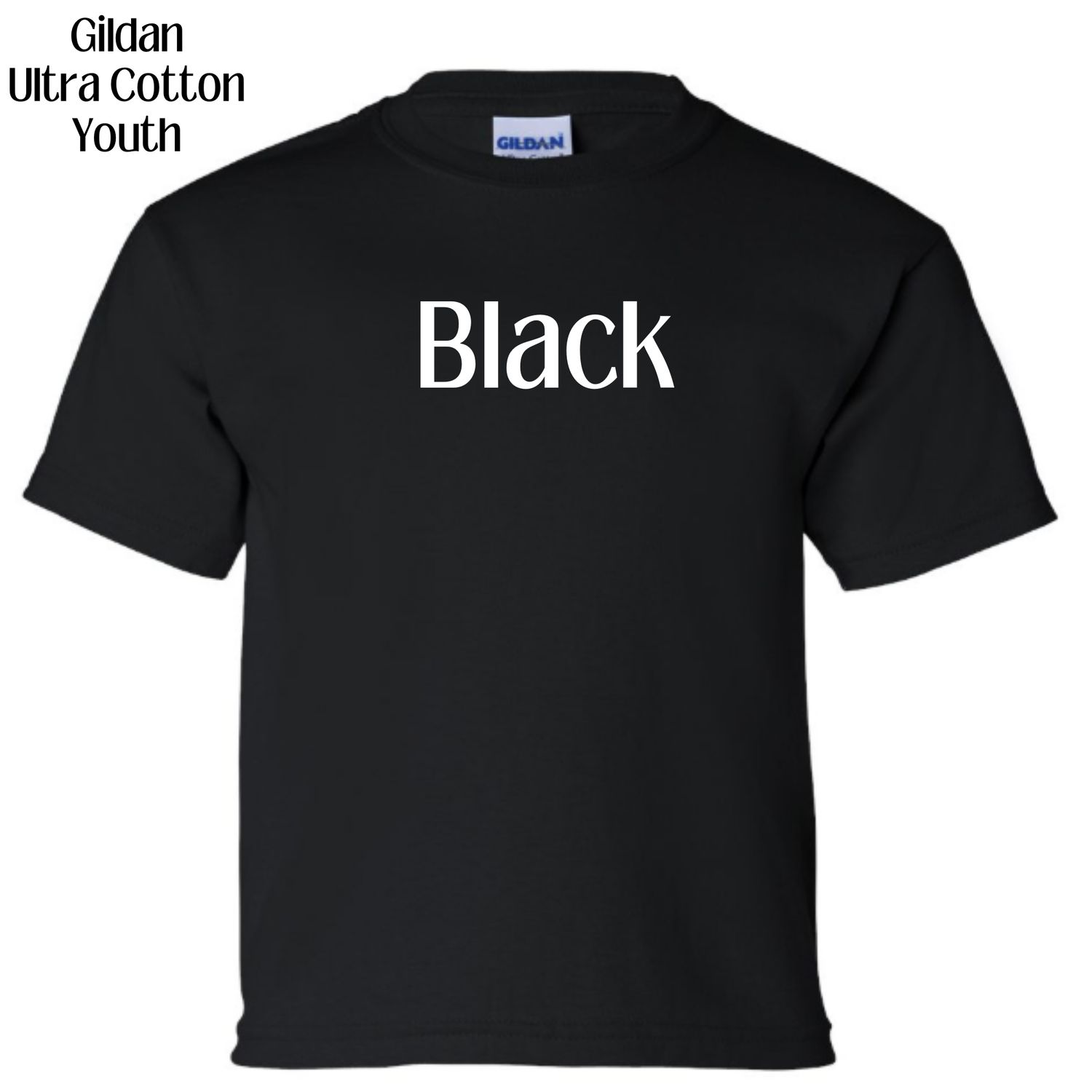 All Gildan Ultra Cotton YOUTH colors available (subject to change if unavailable from vendors)