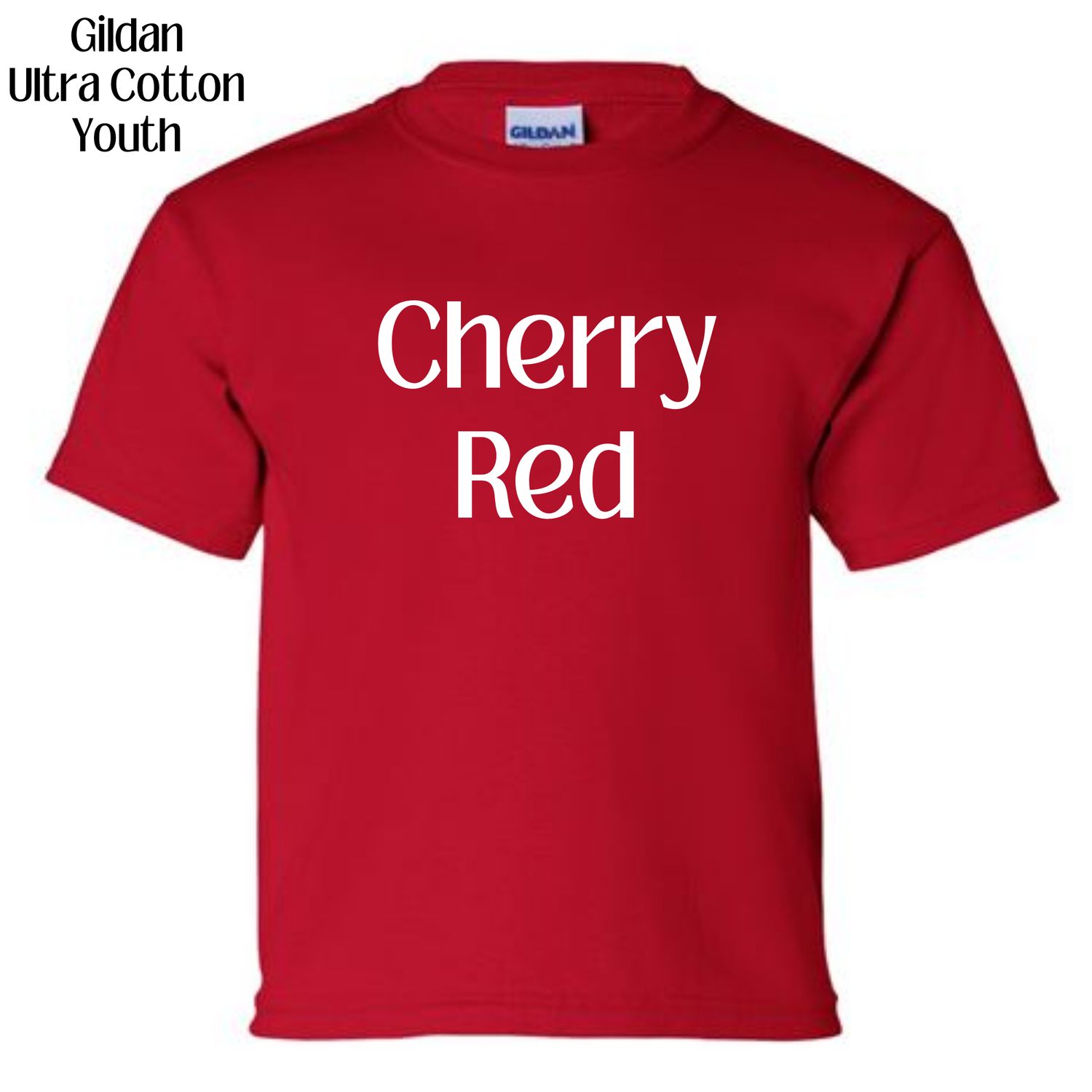 All Gildan Ultra Cotton YOUTH colors available (subject to change if unavailable from vendors)