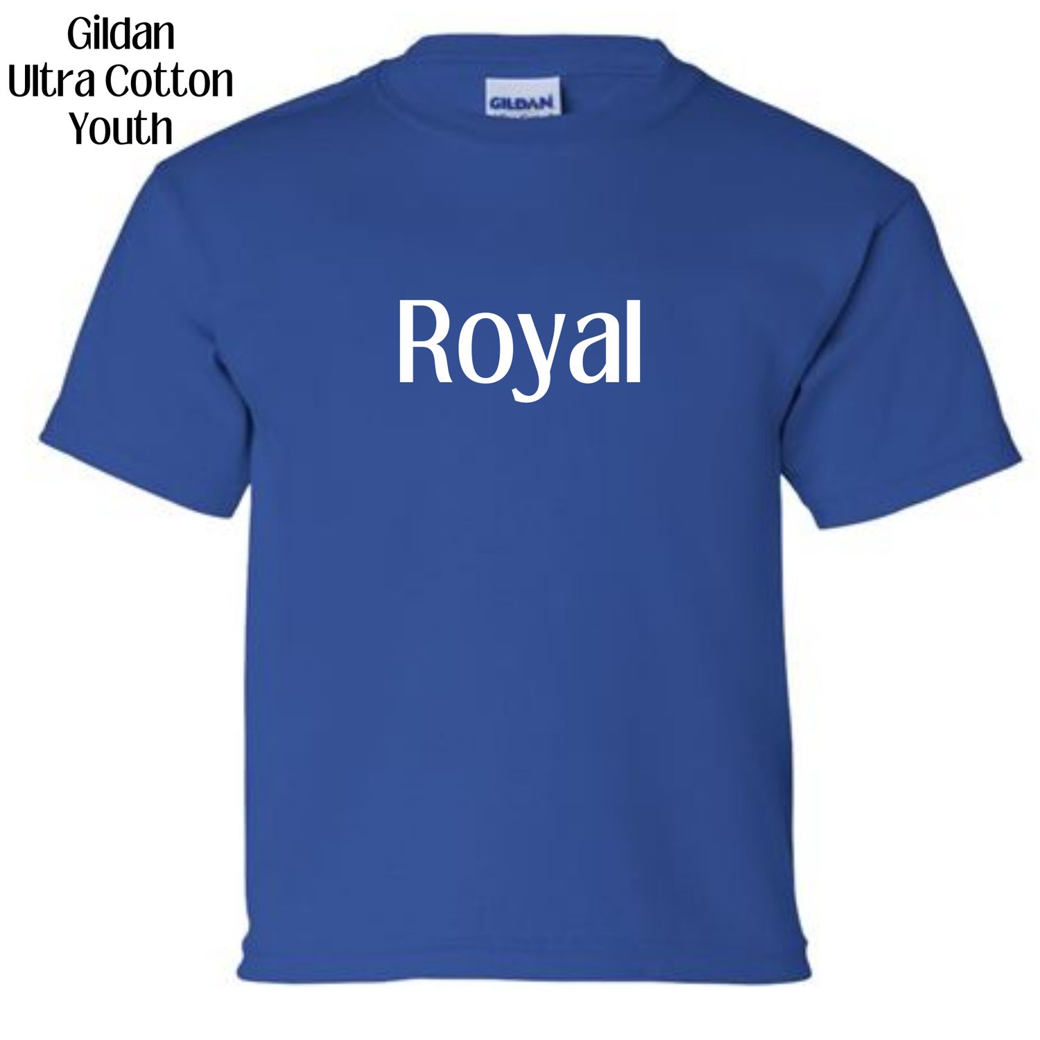 All Gildan Ultra Cotton YOUTH colors available (subject to change if unavailable from vendors)